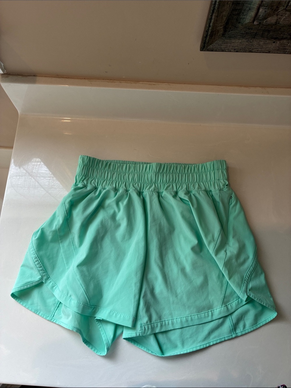 lululemon athletica Mint Green Layered Running Shorts